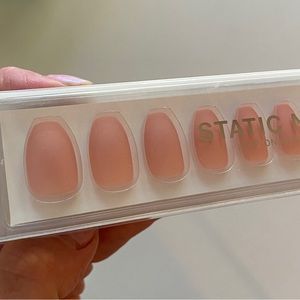 Static Nails- 2 colors of coffin shaped Nude shades